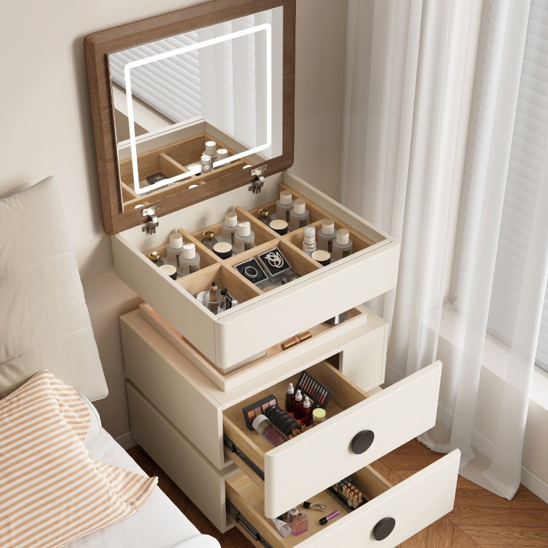 Beauty Without Makeup - Small Makeup Vanity Table Bedroom Mirror