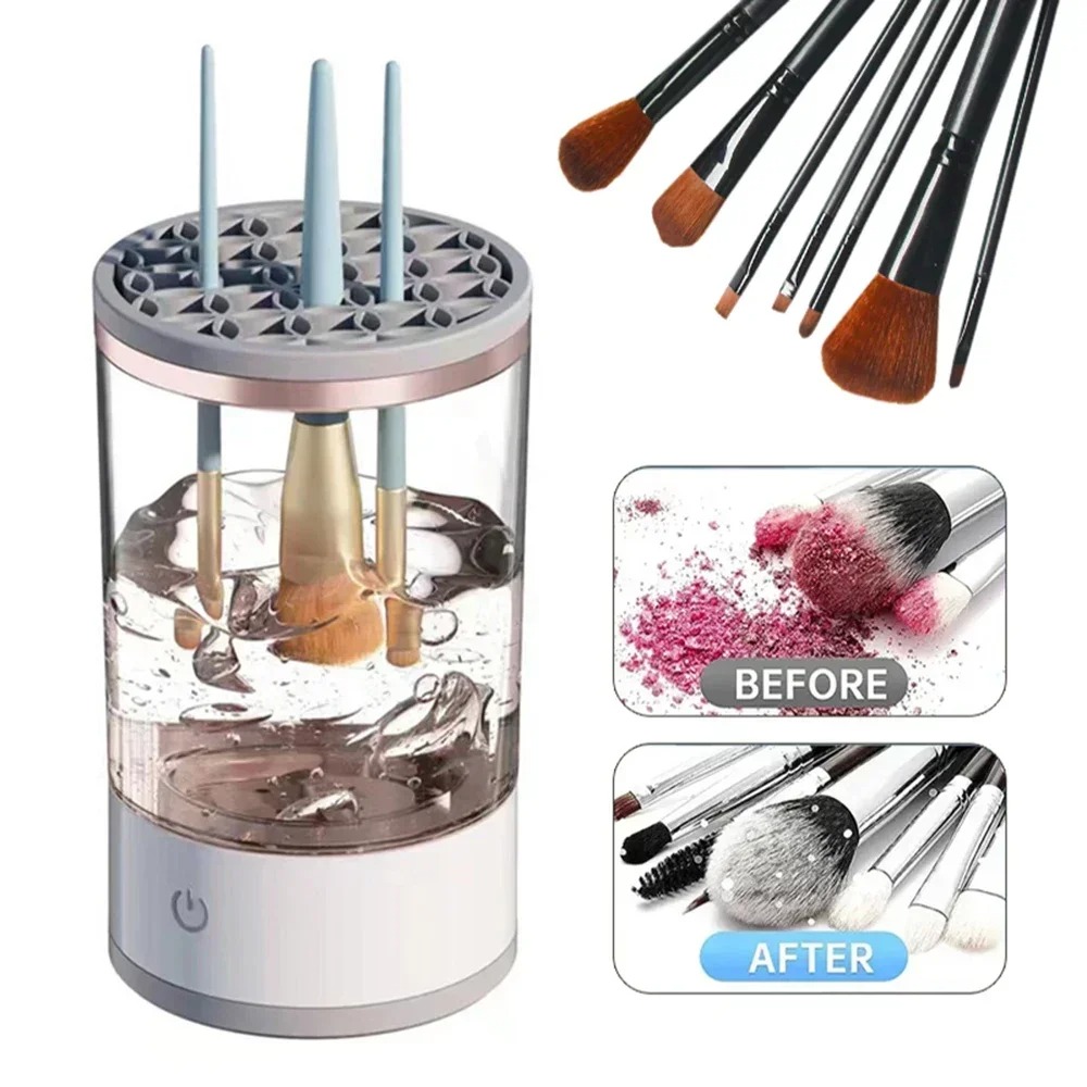 Beauty Makeup Vanity - Automatic Electric Makeup Brush Cleaner USB