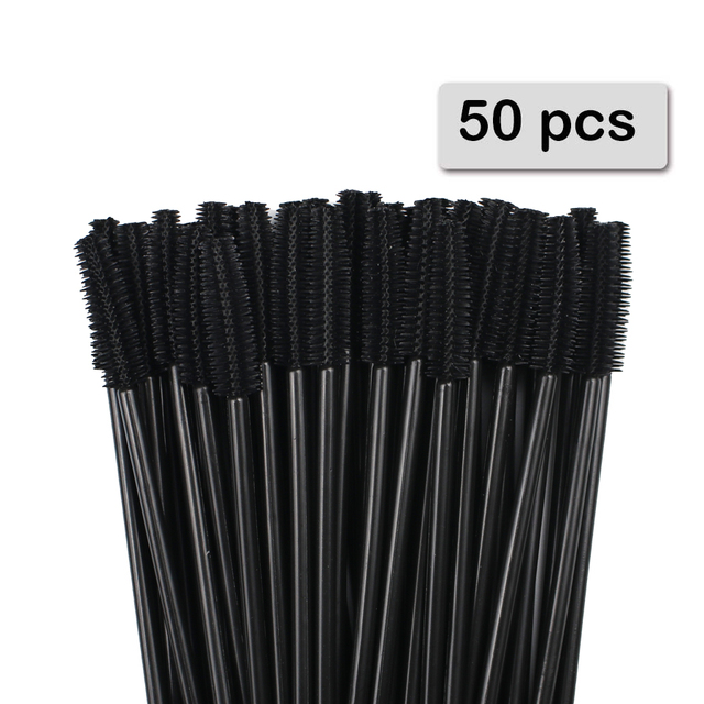 Beauty Makeup Vanity - 50pcs Silicone Mascara Wands Applicator Disposable