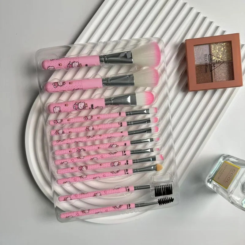 Hello Kitty 12-piece Makeup Br - Beauty Makeup Tools Set ulasan dan harga