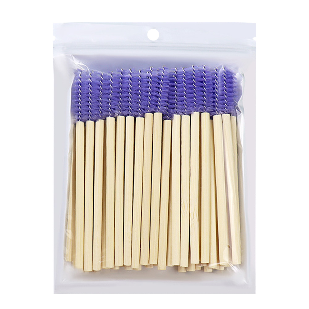 50Pcs Bamboo Handle Eyelash Br - Beauty Makeup Fashion ulasan dan harga