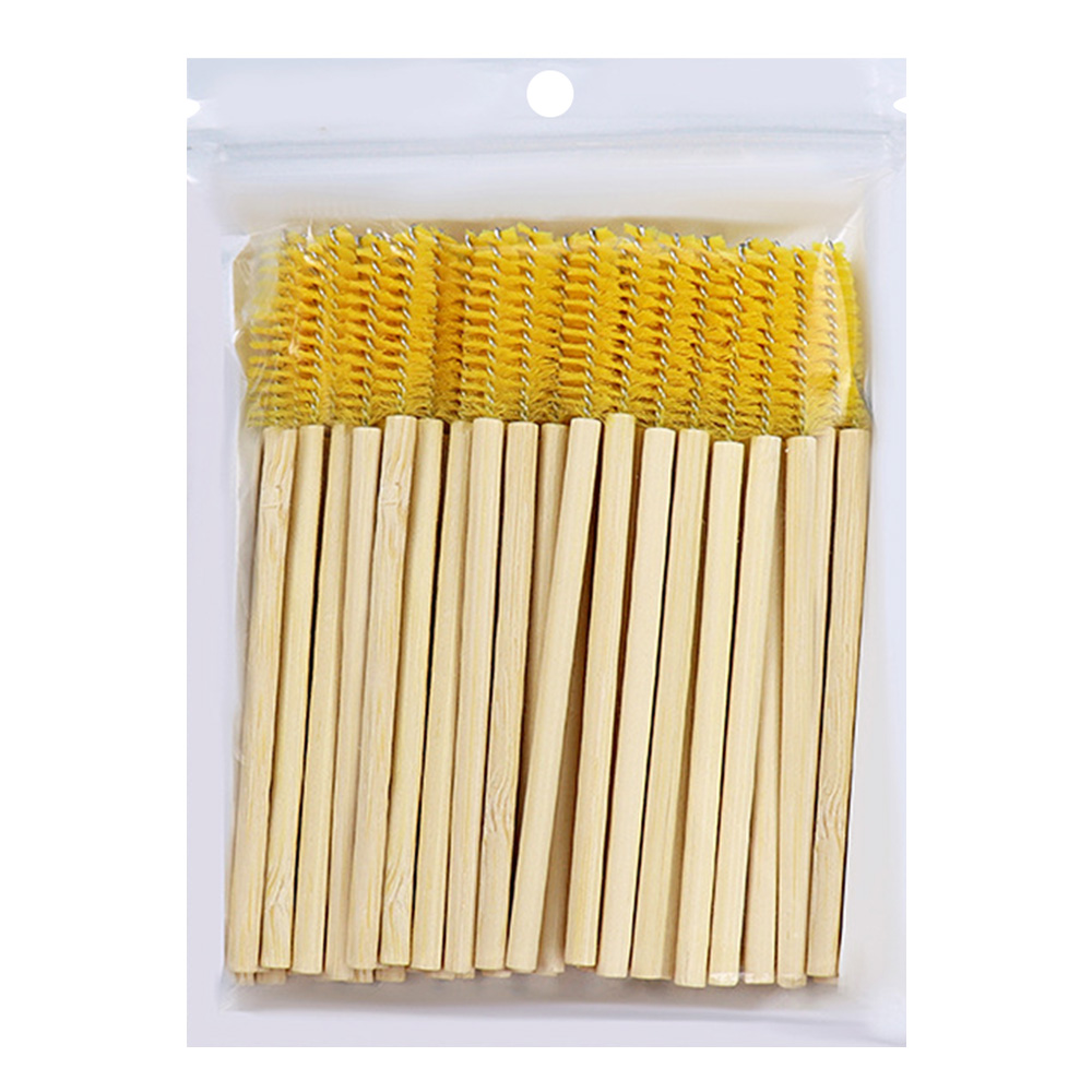 50Pcs Bamboo Handle Eyelash Br - Beauty Makeup Fashion ulasan dan harga