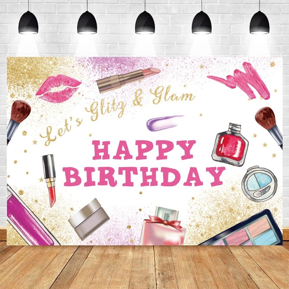 Spa Party Themed Backdrop for  - Beauty Makeup Girl ulasan dan harga