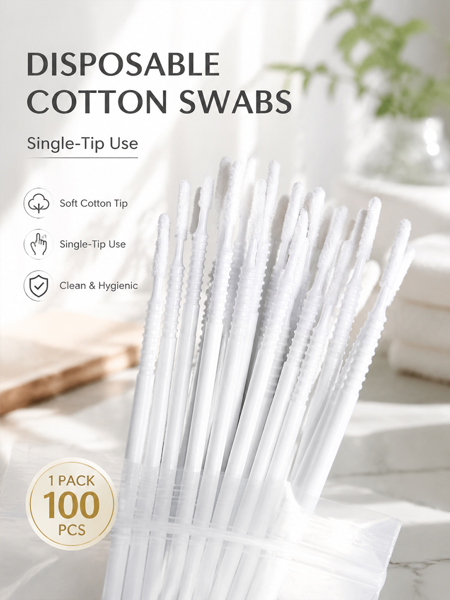 Disposable Long Cotton Swabs E - Beauty Makeup Vanity ulasan dan harga