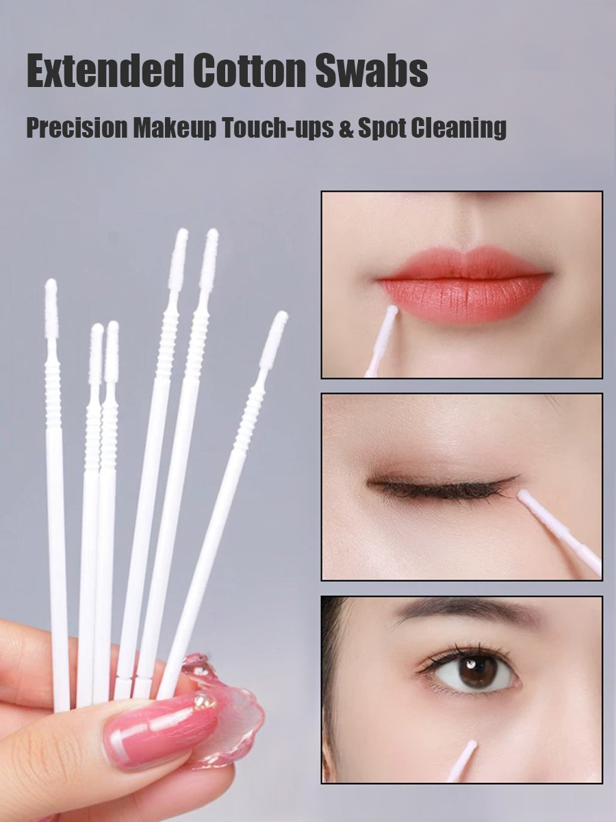 Disposable Long Cotton Swabs E - Beauty Makeup Vanity ulasan dan harga
