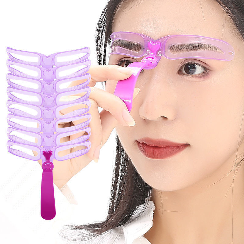 8 In 1 Reusable Eyebrow Stenci - Beauty Makeup Tools Set ulasan dan harga