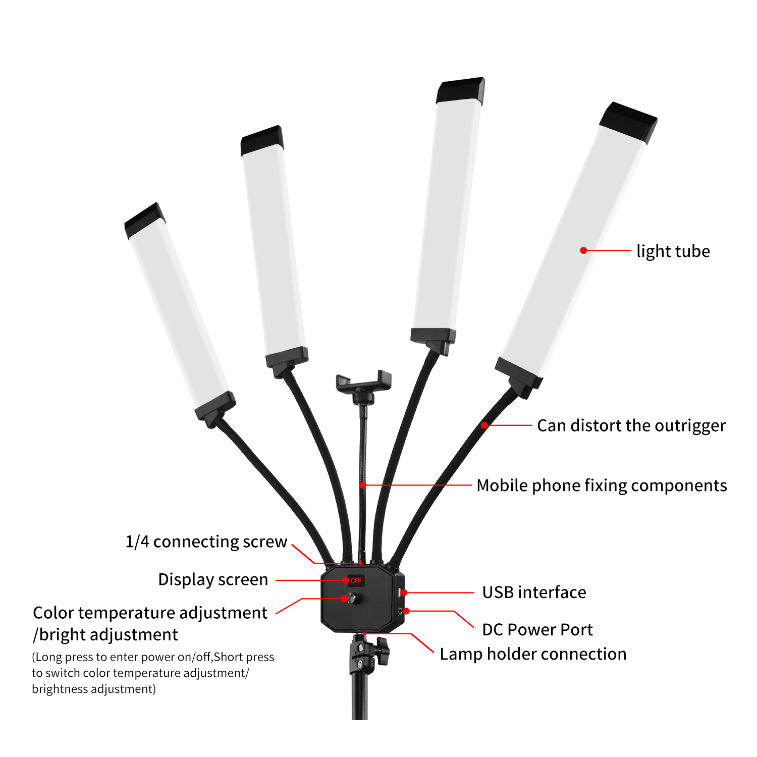 Bi-color Lamp 65W Professional - Beauty Makeup Video ulasan dan harga