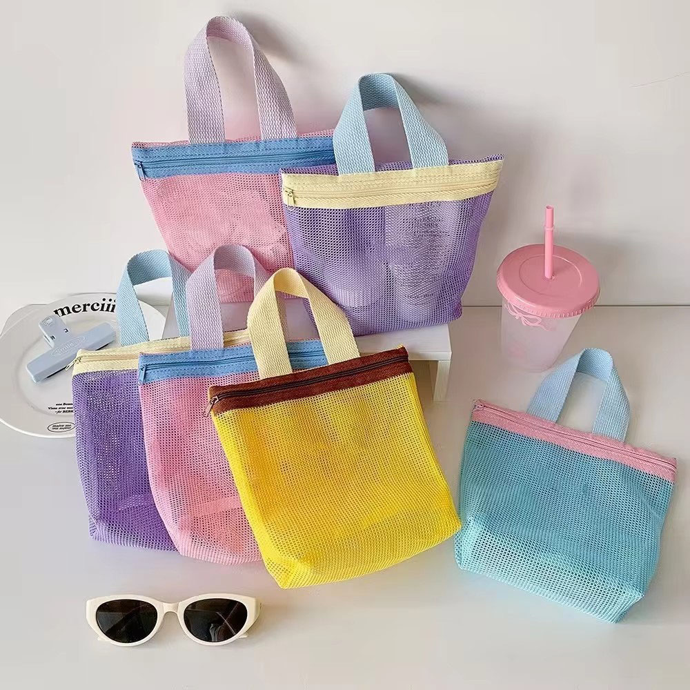 New Dopamine Mesh Toiletry Bag - Beauty Makeup Vanity ulasan dan harga