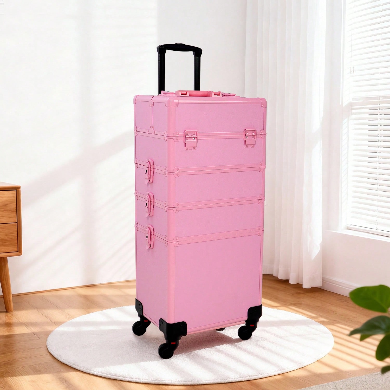 Rolling Makeup Train Case 4 in - Beauty Makeup Vanity ulasan dan harga