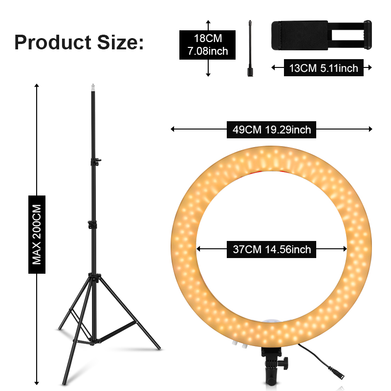 18 inch Ring Light With Tripod - Beauty Makeup Video ulasan dan harga
