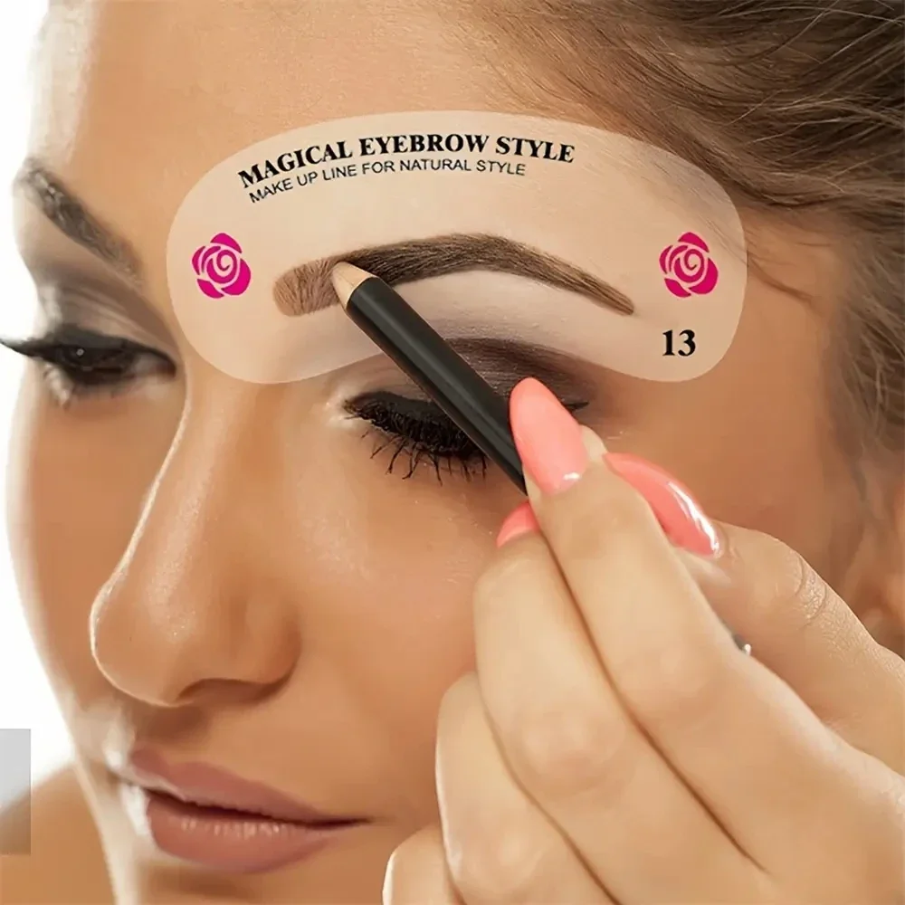 24 Styles Eyebrow Templates Ey - Beauty Makeup Tools Set ulasan dan harga
