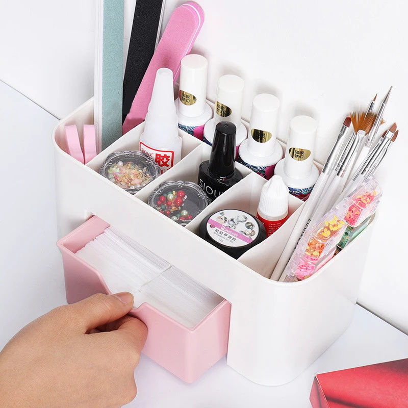 Nail Art Organizer Desktop Dra - Beauty Makeup Vanity ulasan dan harga