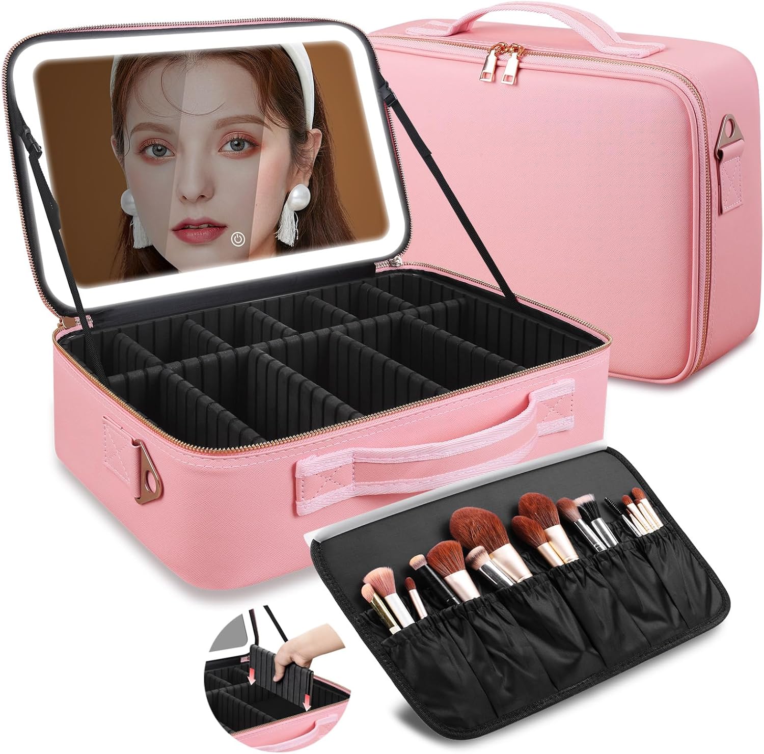 Large Capacity Makeup Bag 15'' - Beauty Makeup Vanity ulasan dan harga