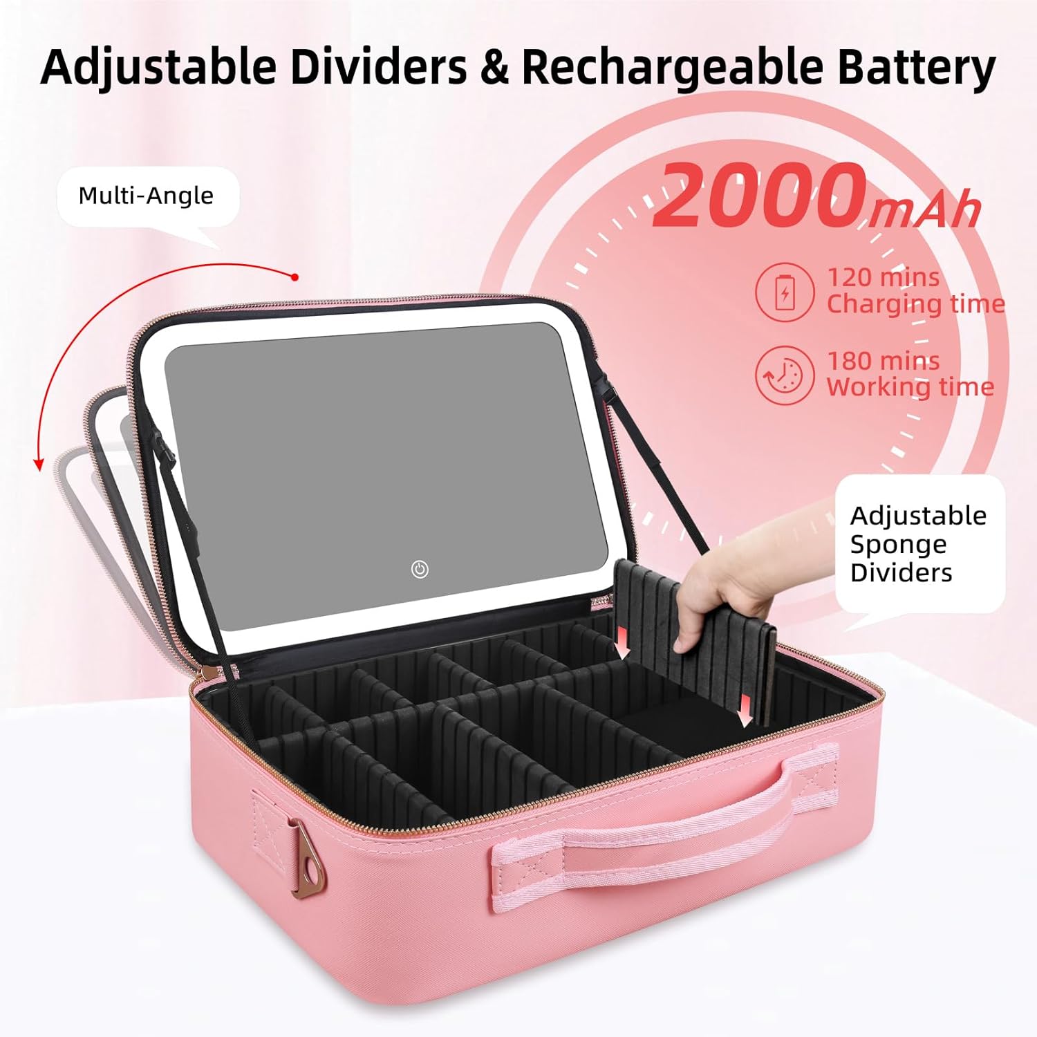 Large Capacity Makeup Bag 15'' - Beauty Makeup Vanity ulasan dan harga