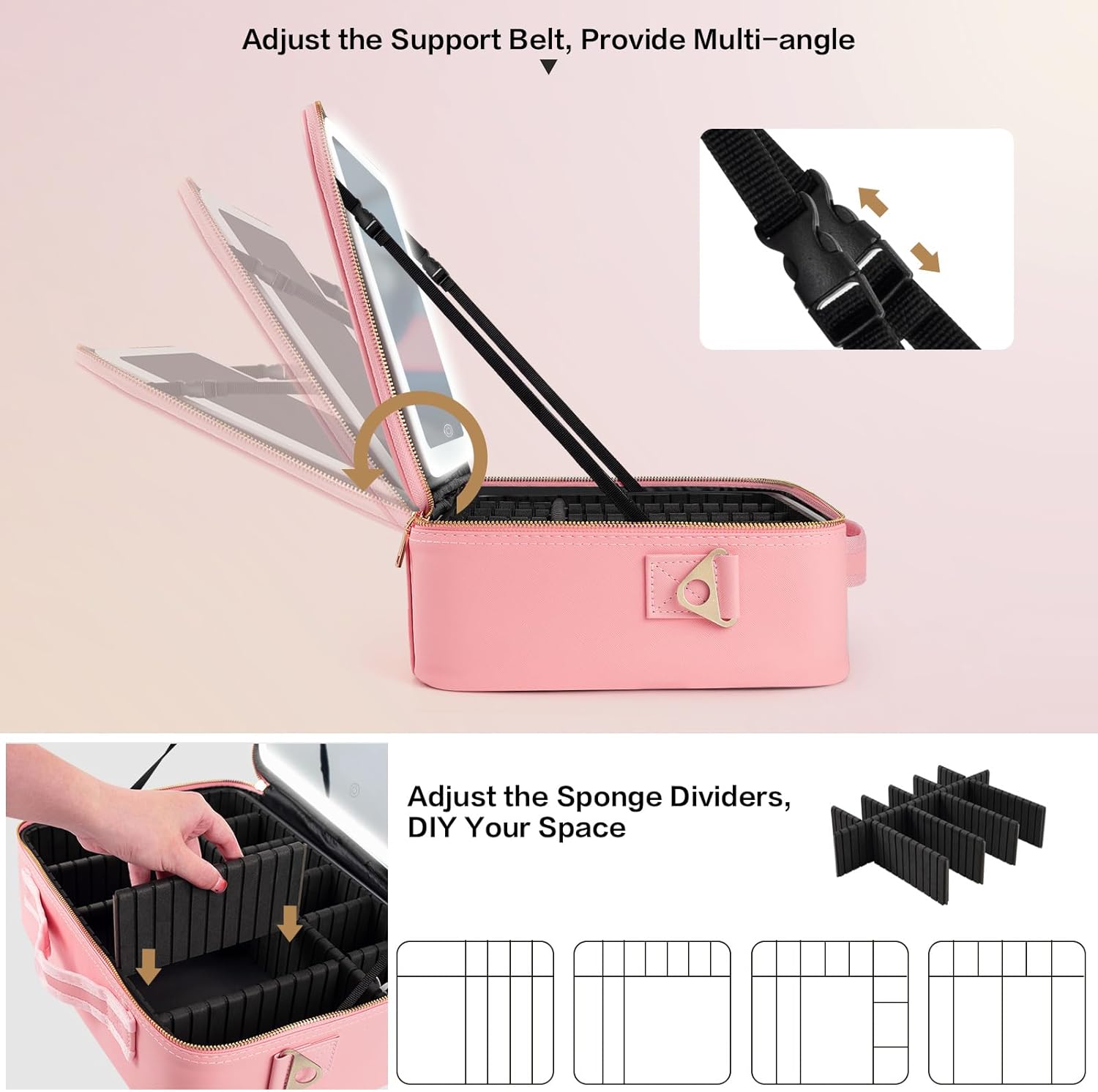 Large Capacity Makeup Bag 15'' - Beauty Makeup Vanity ulasan dan harga
